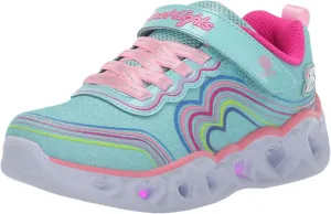 Skechers Unisex-Child Lights-Retro Hearts Sneaker