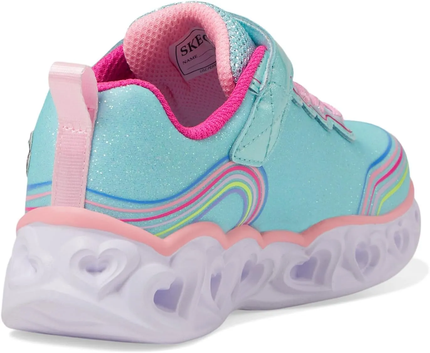 Skechers Unisex-Child Lights-Retro Hearts Sneaker