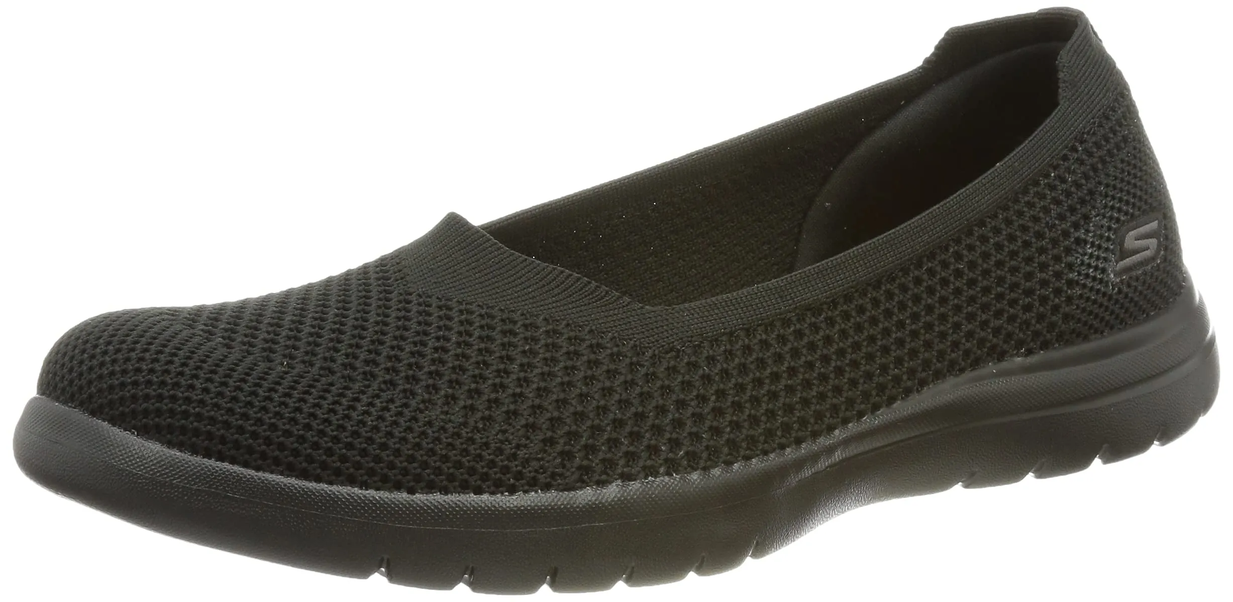 Skechers womens Loafer Flat, Black, 7.5 US