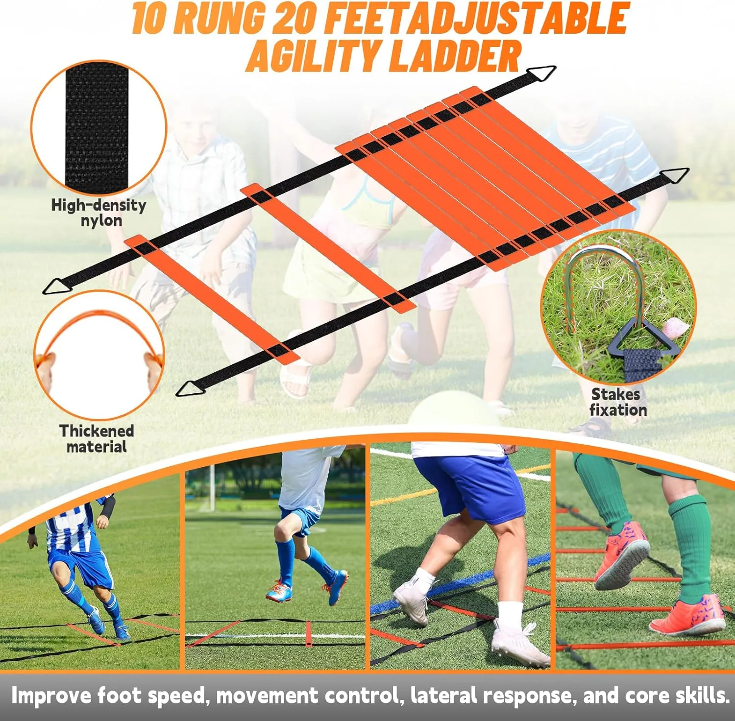Soccer Goal, Kids Soccer Goals for Backyard Set of 2, 4x3ft Portable Soccer Goal Pop Up Soccer Net, Kids Soccer Net Training Equipment with Soccer Ball, Ladder, Cones, Targets