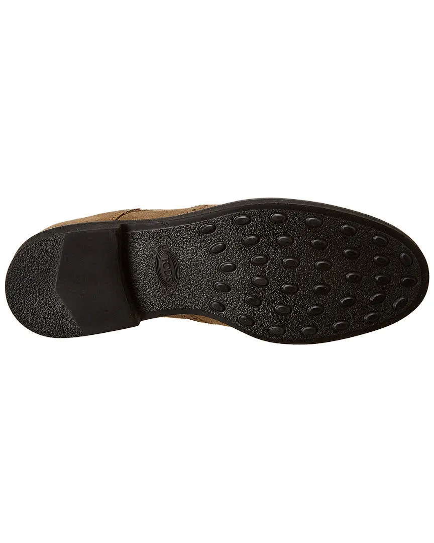Sole Heel Up Derby Suede Leather Block Well-tested Biscotto Tod's Lace Shoes Rubber No customs hassle Low Men's
