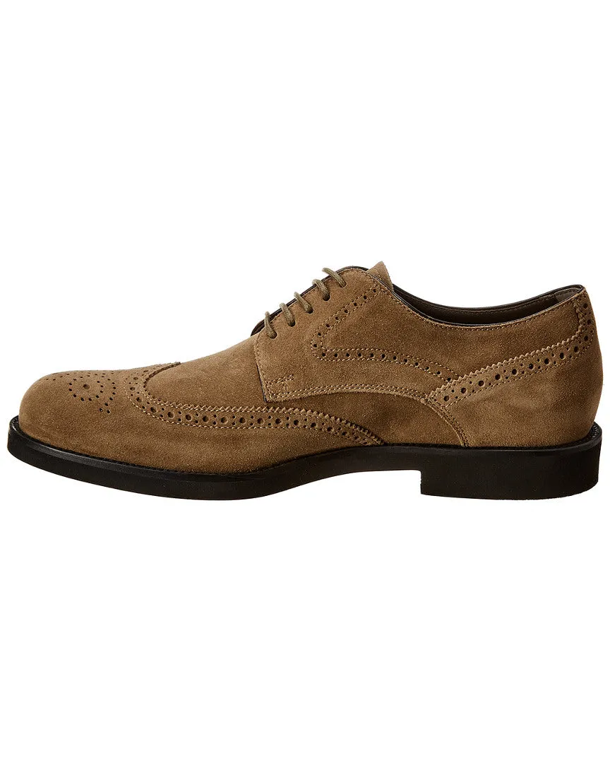 Sole Heel Up Derby Suede Leather Block Well-tested Biscotto Tod's Lace Shoes Rubber No customs hassle Low Men's