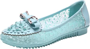 Sparkle Ballet Shoes Women Wedding Flat Shoes Comfort Slip on Loafer Closed Toe Walking Shoes Casual Business Shoes