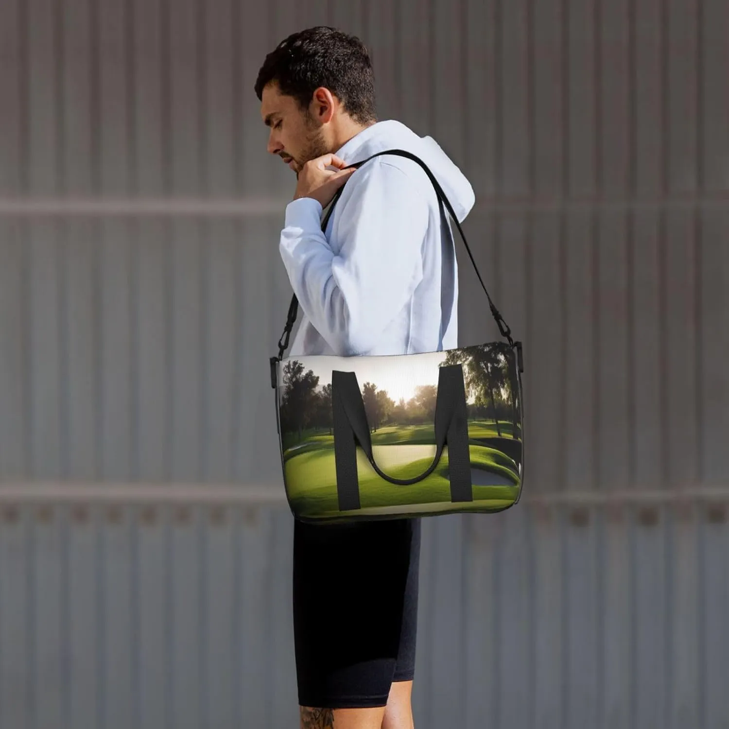 Sports Gym Bag for Women Men Travel Duffel Bag Tote Golf Course Weekender Bag Canvas Carry on Overnight Bag for Travel Swimming Fitness Workout Sports Duffle Bag