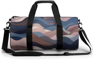 Sports Gym Bag for Women Men Travel Duffel Bag Tote Weekender Bag Beige Landscape Carry on Overnight Bag for Travel Swimming Fitness Workout Sports Duffle Bag
