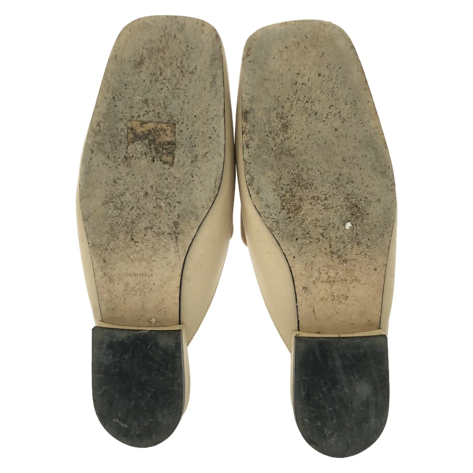 Sr1 Flat Mule Sandals Mule Sandals Leather Beige