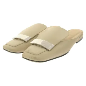 Sr1 Flat Mule Sandals Mule Sandals Leather Beige