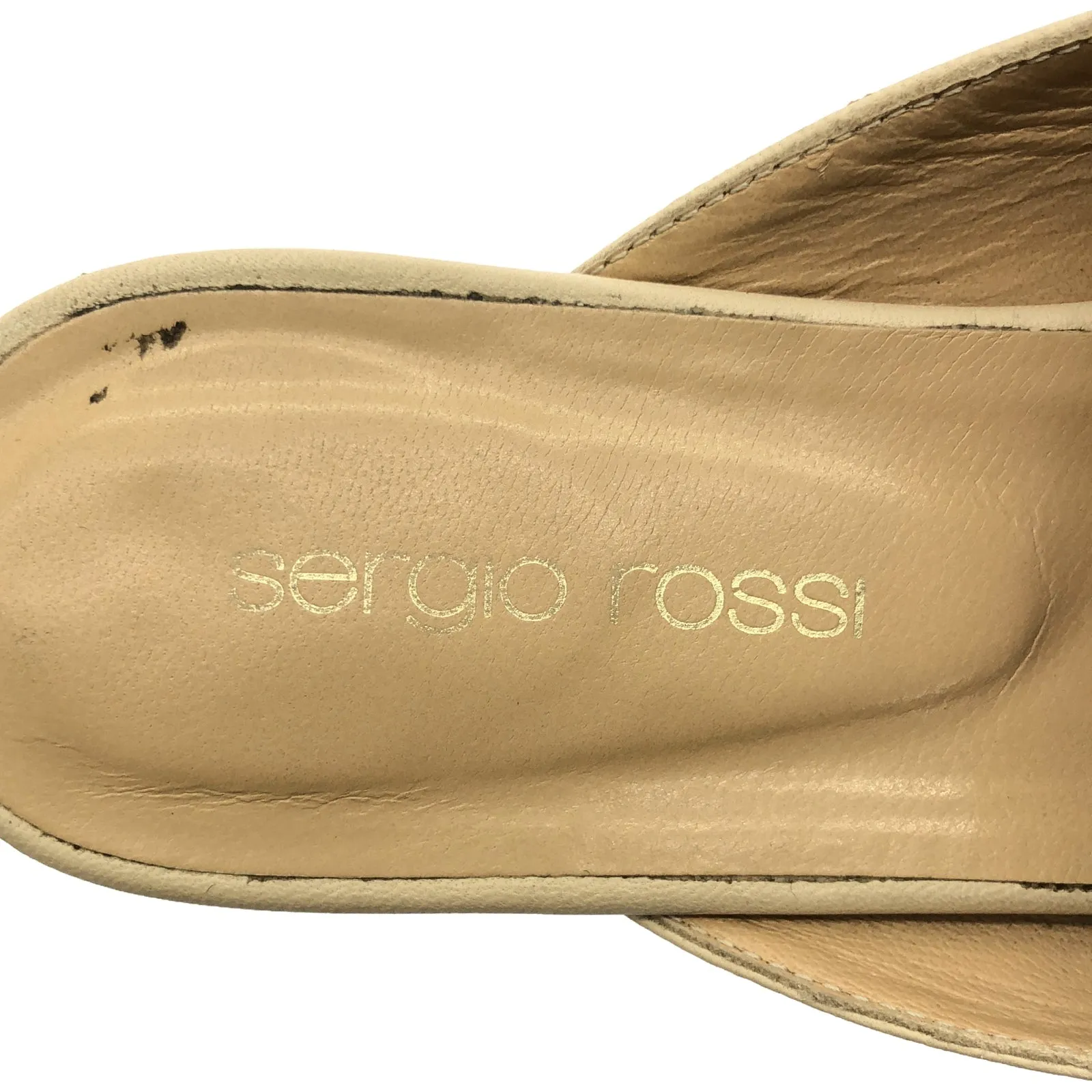 Sr1 Flat Mule Sandals Mule Sandals Leather Beige