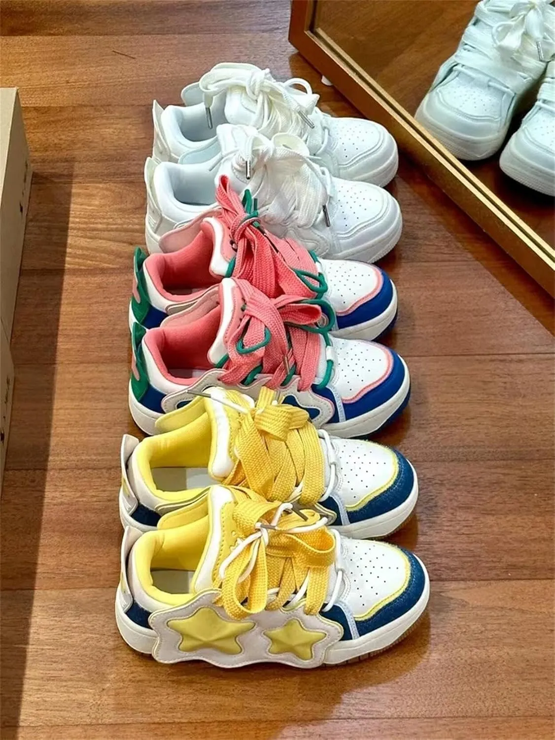 Star Shoes Sneakers for Women Running Shoes Non Slip On Casual Walking Shoes Fashion Lightweight Sneaker for Work
