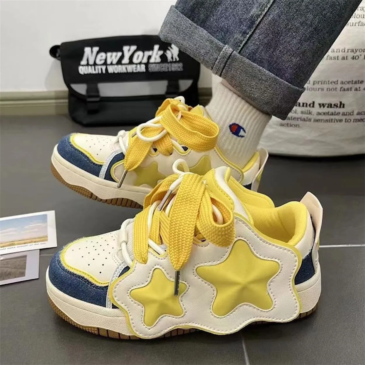 Star Shoes Sneakers for Women Running Shoes Non Slip On Casual Walking Shoes Fashion Lightweight Sneaker for Work