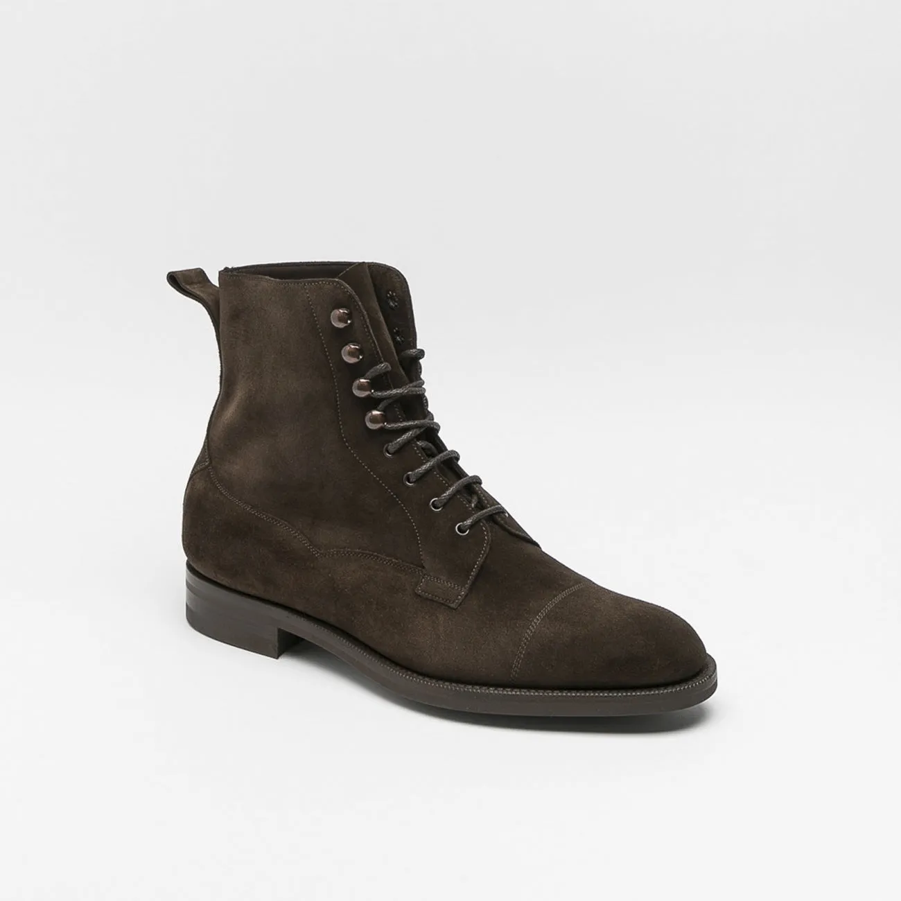 Stivale derby Edward Green Galway in camoscio marrone (Mocca suede)