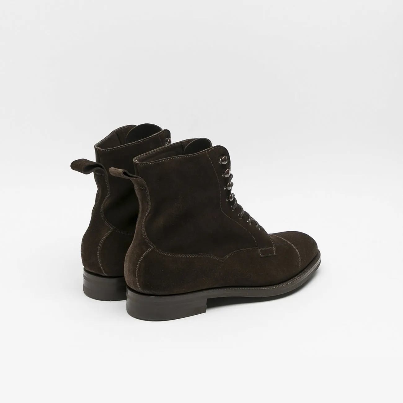 Stivale derby Edward Green Galway in camoscio marrone (Mocca suede)