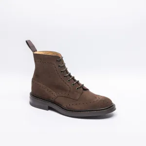 Stivale derby Tricker's Stow in camoscio marrone (Cafè repello suede)