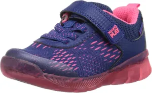 Stride Rite Baby-Girl's Made 2 Play Lighted Neo Sneaker, Navy/Pink, 10 W US Toddler
