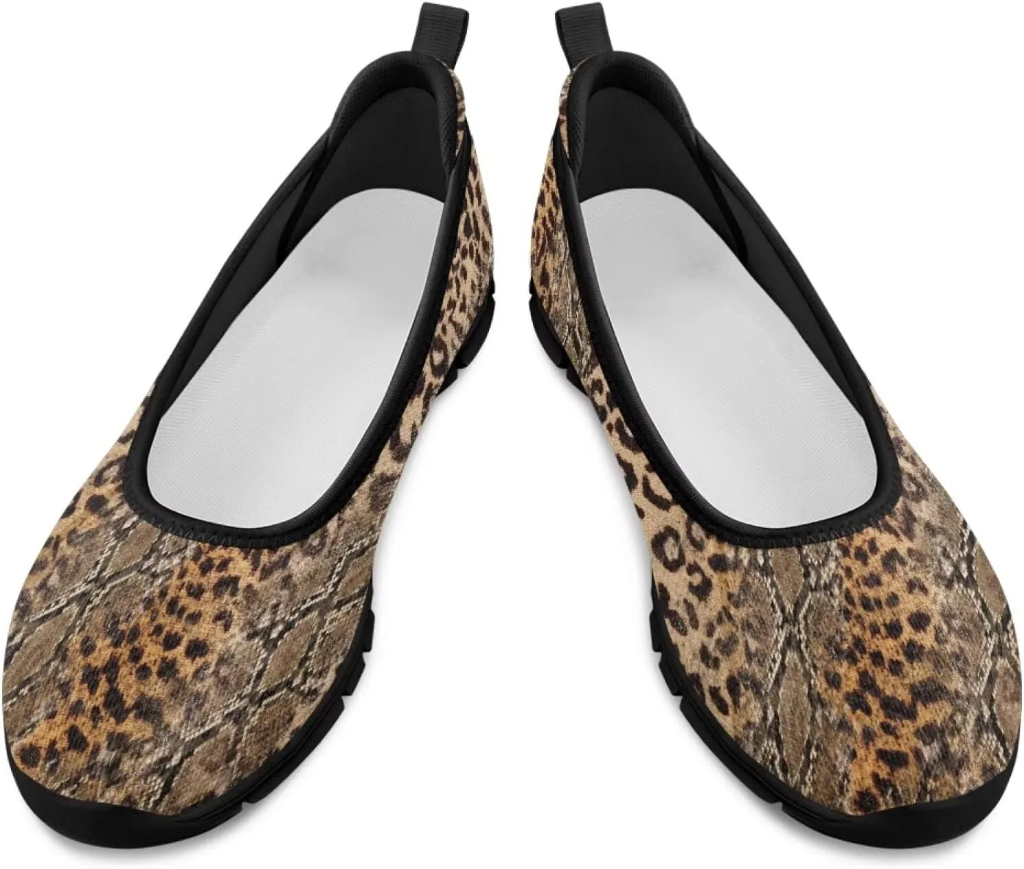 SYtrade Women's Slip On Loafers Walking Travel Shoes Black Sole