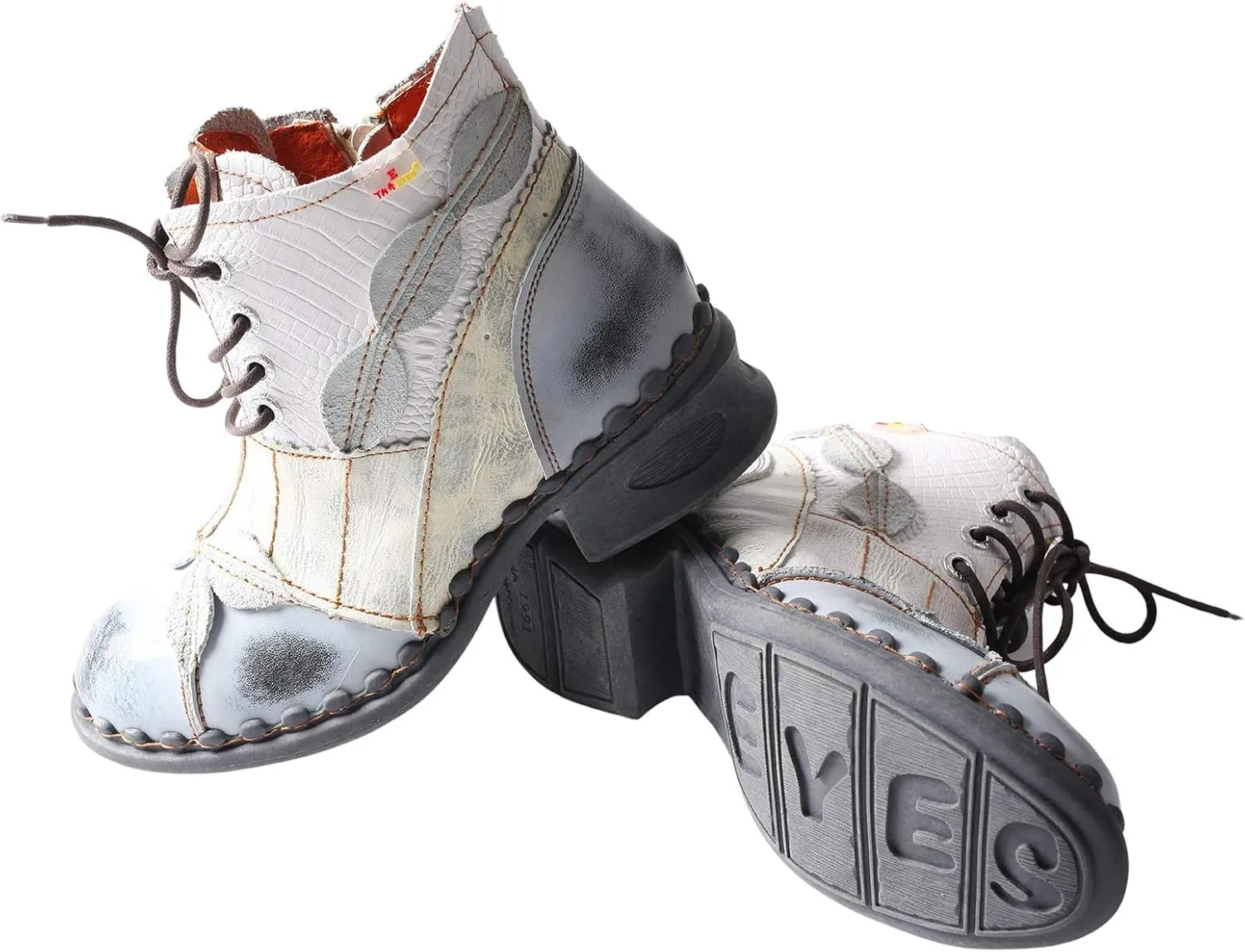 TMA EYES Brand Washed Leather Oxford Women's Boots Mother Shoes