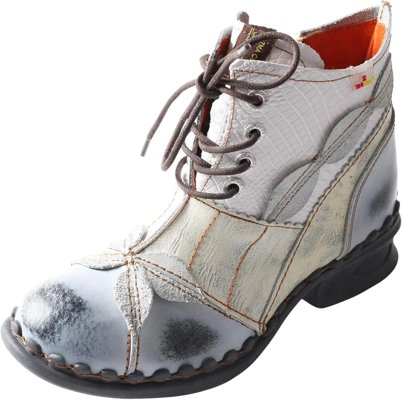 TMA EYES Brand Washed Leather Oxford Women's Boots Mother Shoes