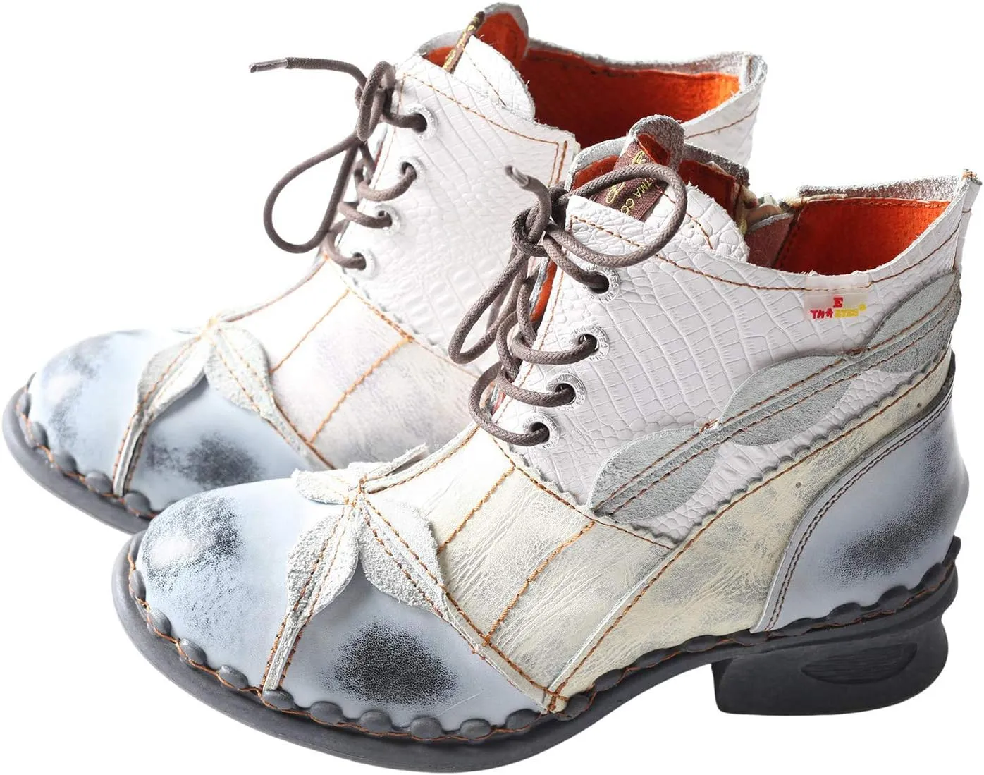 TMA EYES Brand Washed Leather Oxford Women's Boots Mother Shoes