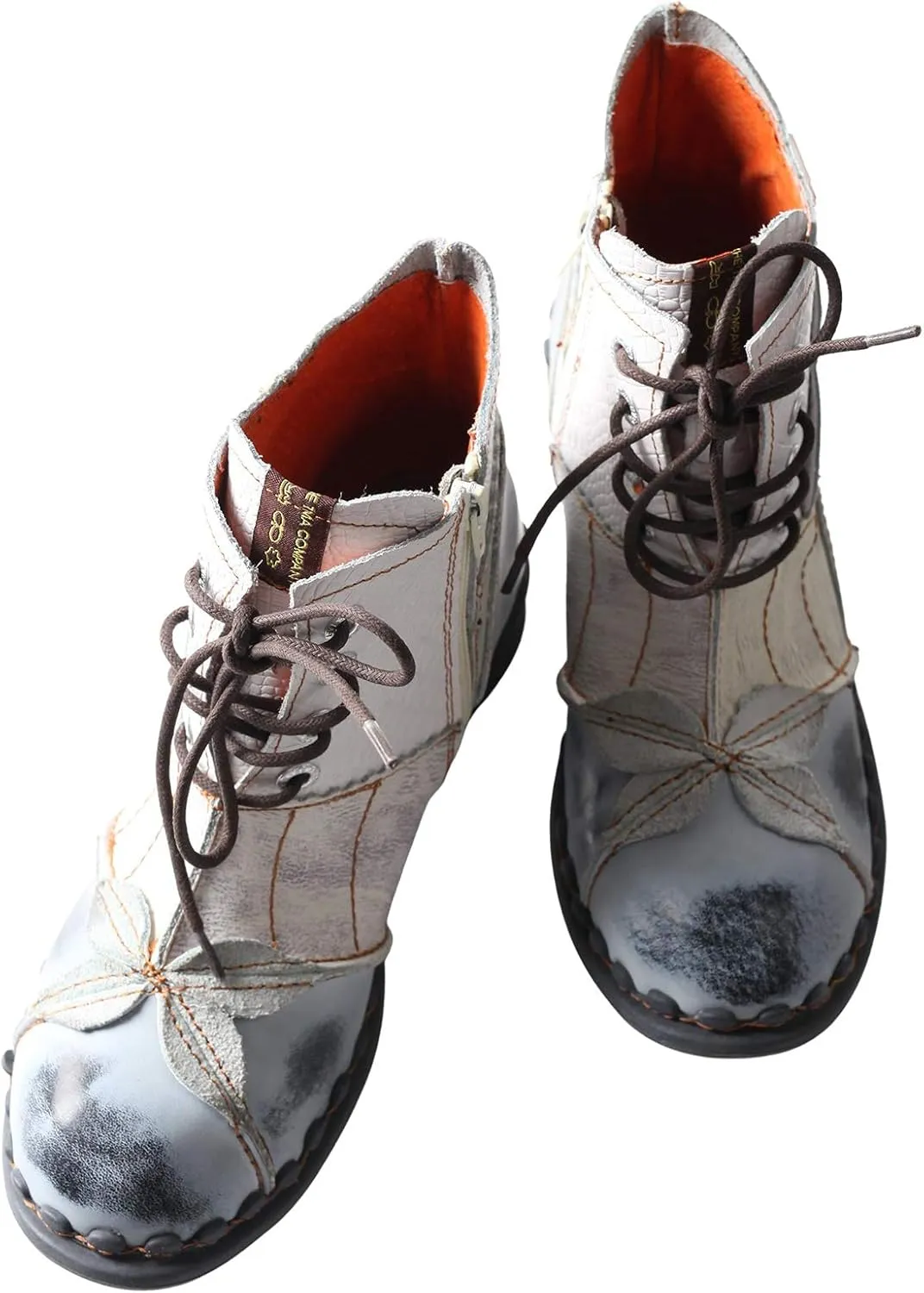 TMA EYES Brand Washed Leather Oxford Women's Boots Mother Shoes