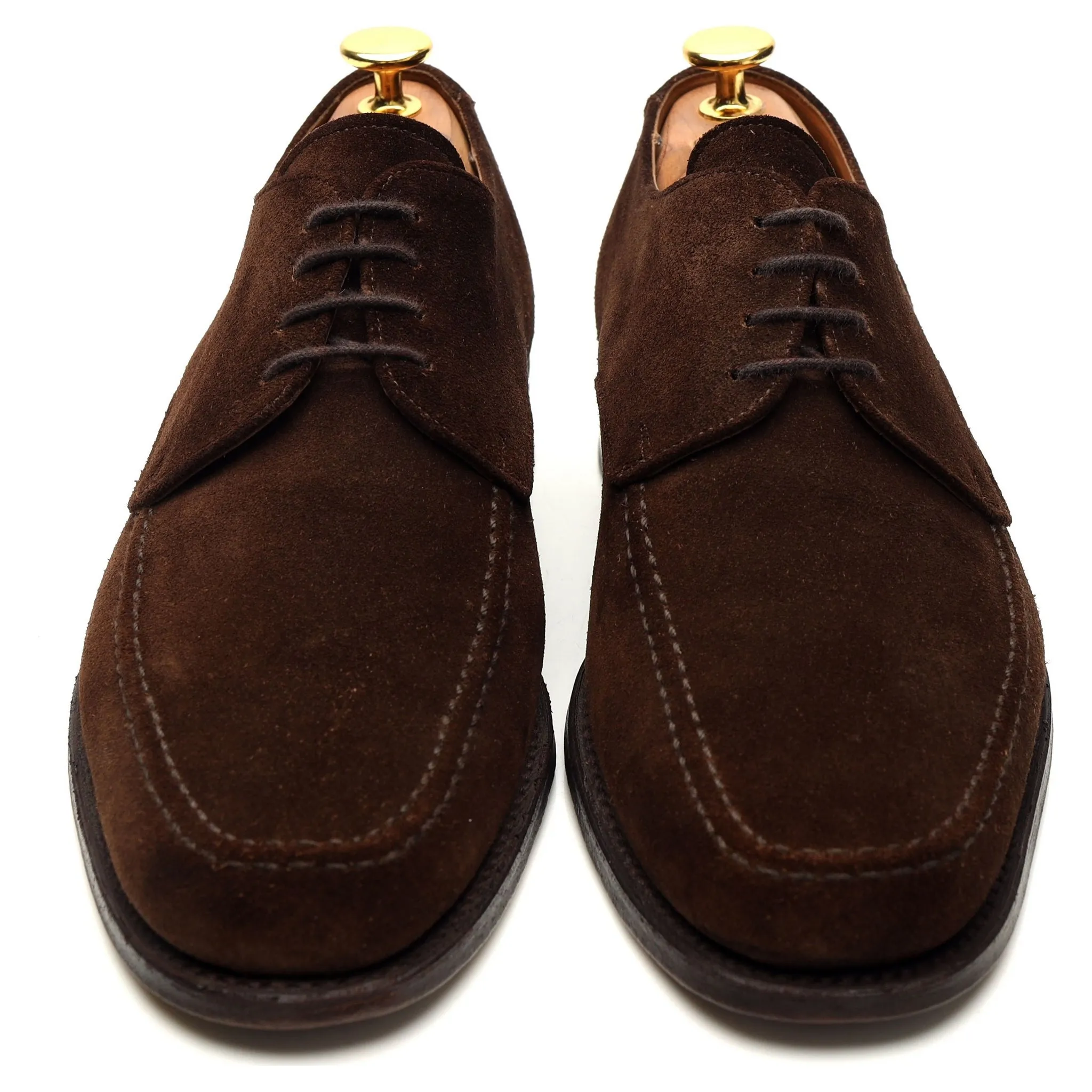 'Toby II' Dark Brown Suede Apron Derby UK 6 F