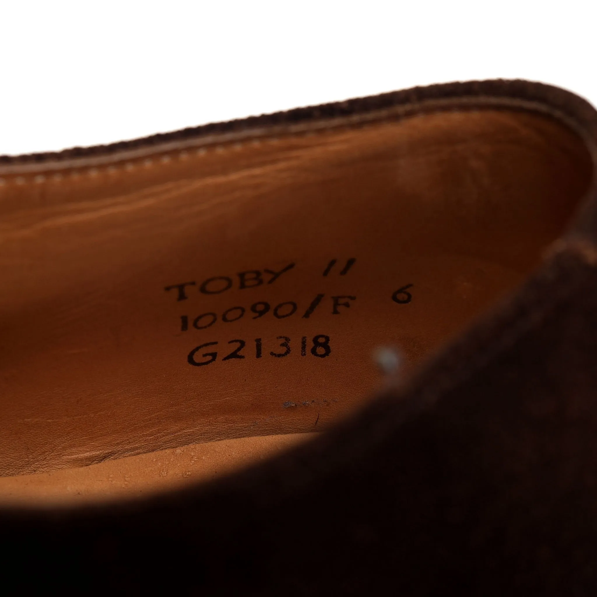 'Toby II' Dark Brown Suede Apron Derby UK 6 F