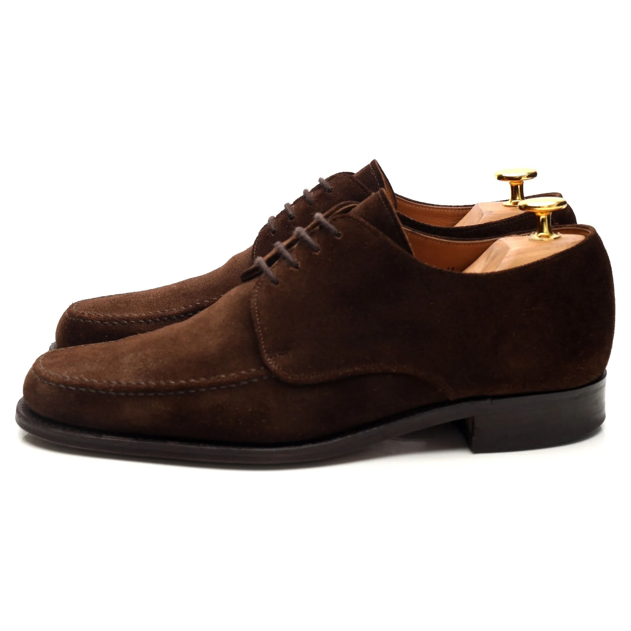 'Toby II' Dark Brown Suede Apron Derby UK 6 F