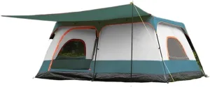 Two-Bedroom and One-Living Room Large Tent Outdoor Folding Portable Camping Thick Double-Layer Rainproof and Windproof Camping