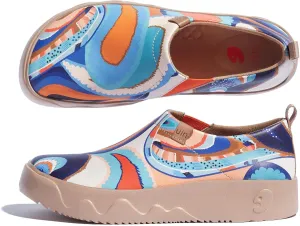 UIN Women's Art Travel Walking Shoes Slip On Casual Lightweight Wide Toe Fashion Sneaker Toledo Ⅸ