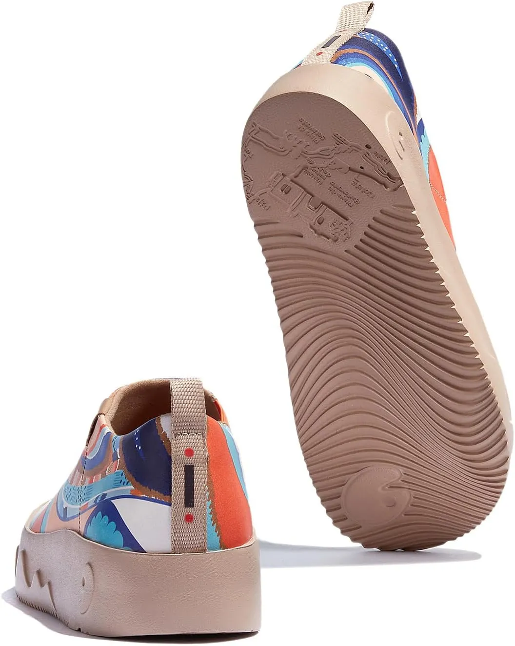 UIN Women's Art Travel Walking Shoes Slip On Casual Lightweight Wide Toe Fashion Sneaker Toledo Ⅸ