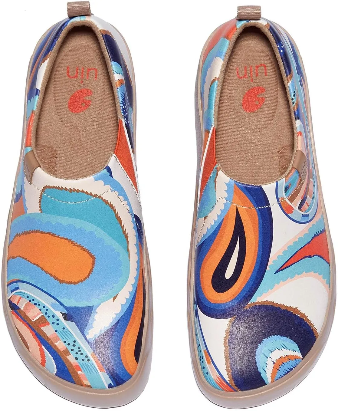 UIN Women's Art Travel Walking Shoes Slip On Casual Lightweight Wide Toe Fashion Sneaker Toledo Ⅸ