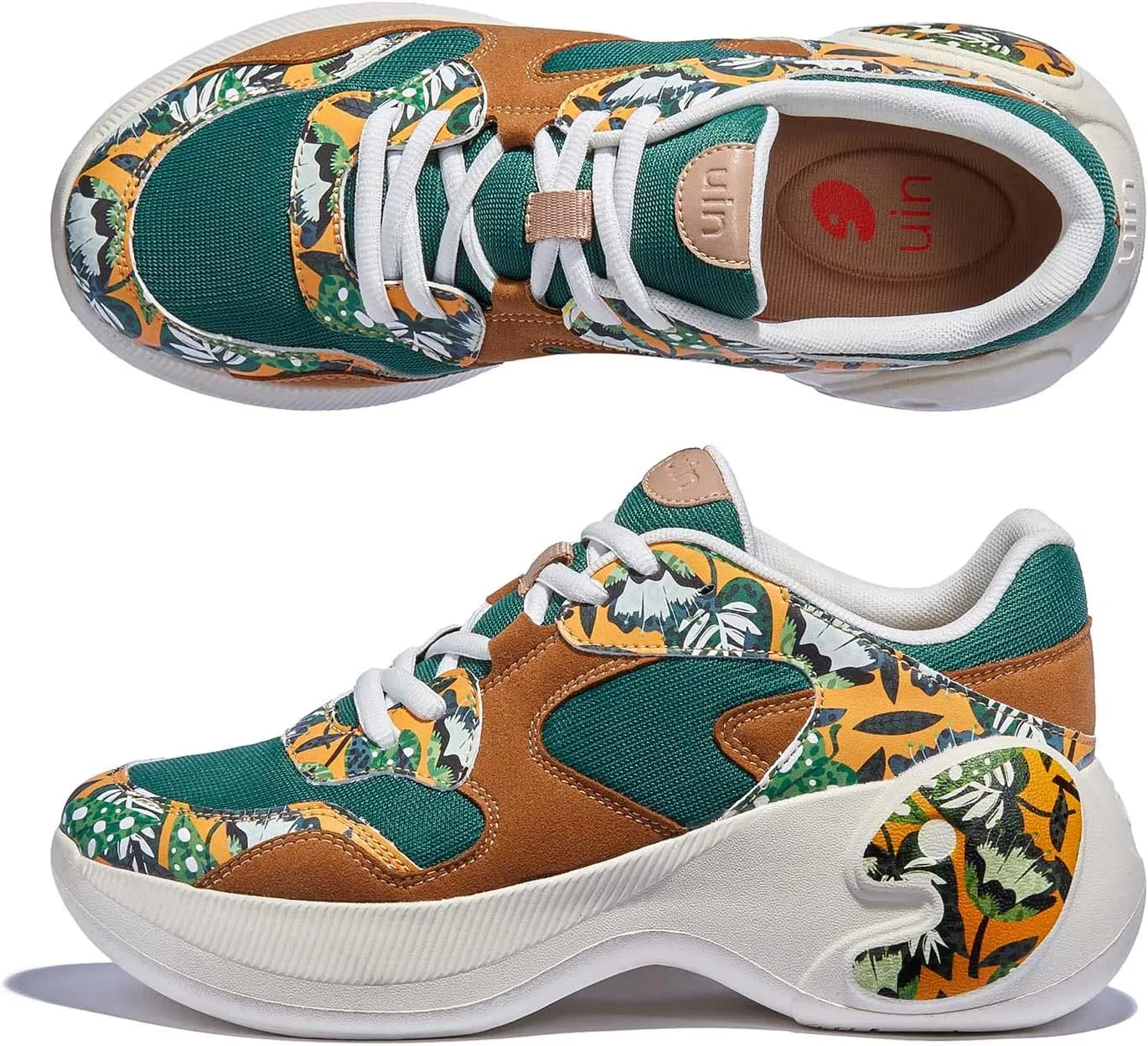 UIN Women's Travel Walking Shoes Art Painted Slip Ons Casual Lightweight Comfortable Chunky Fashion Sneaker Zaragoza Series