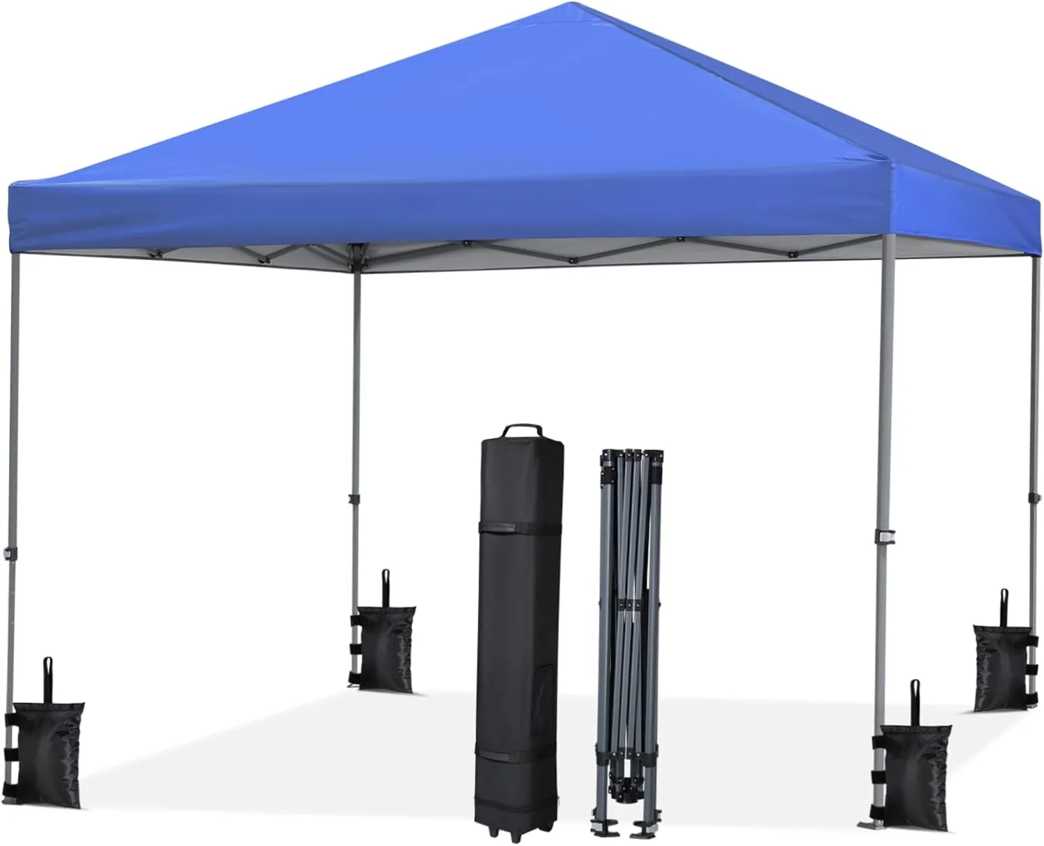 Up Tent Canopy Windproof Outdoor with Wheeled Carry Bag UV Protection for Camping Gatherings