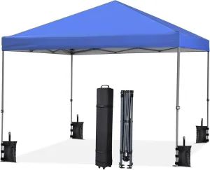 Up Tent Canopy Windproof Outdoor with Wheeled Carry Bag UV Protection for Camping Gatherings