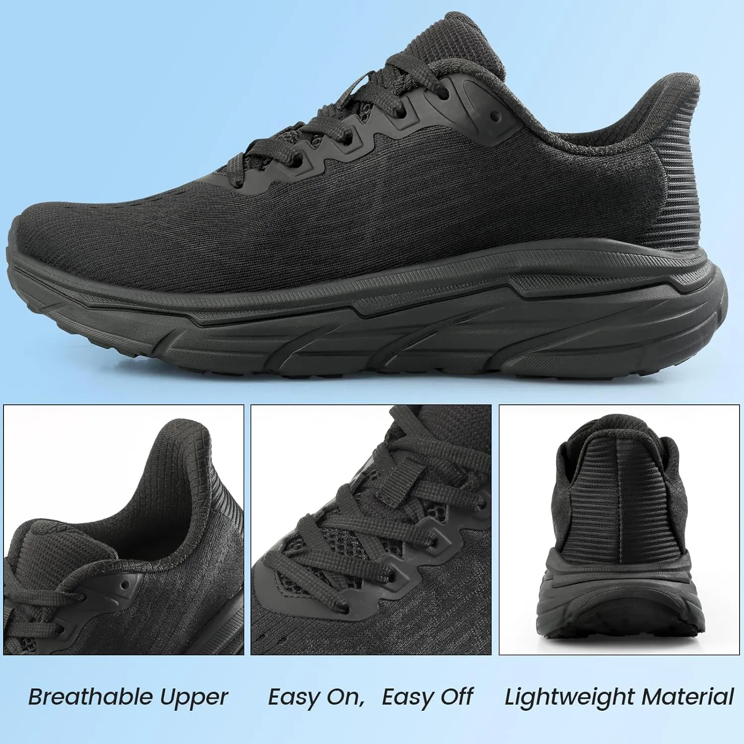 Walking Shoes for Women- Lightweight, Slip On, Breathable Sneakers for Running, Walking, Jogging, Gym