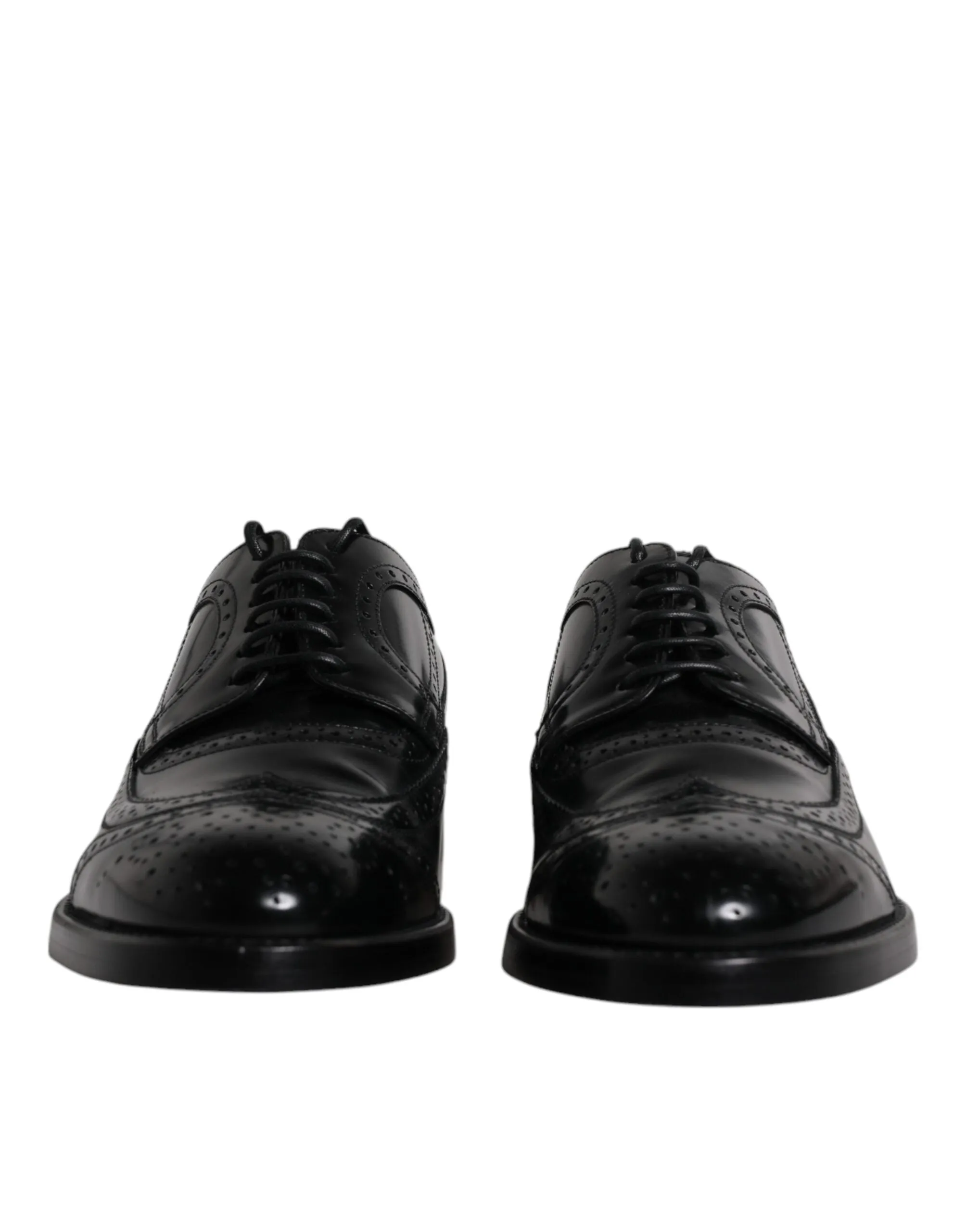 Well-tested Formal Gabbana Dolce & Fast dispatch Shoes Leather Black Derby Wingtip
