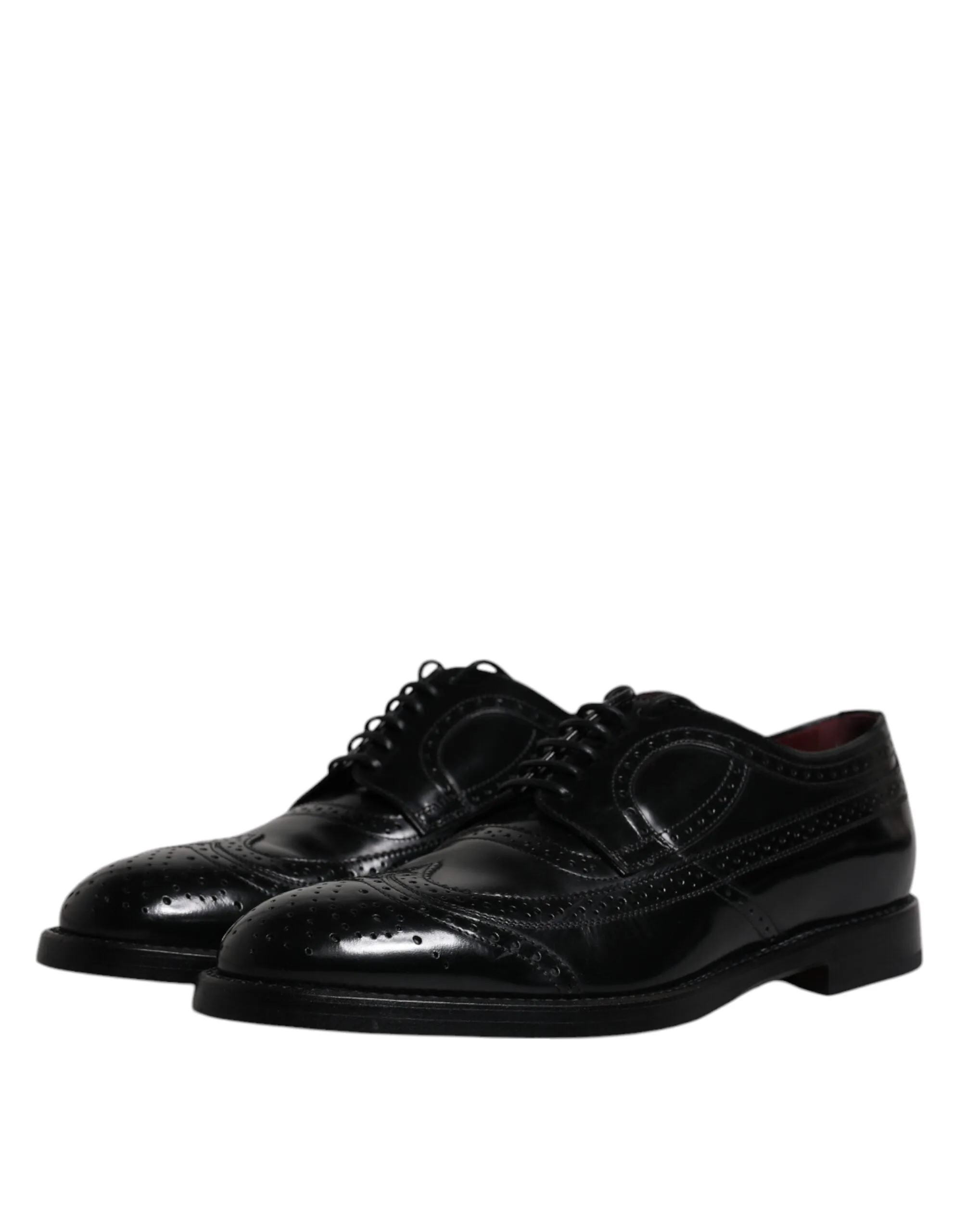 Well-tested Formal Gabbana Dolce & Fast dispatch Shoes Leather Black Derby Wingtip