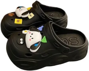 Women's Platform Clogs Slip On Slides Shoes Beach Sandals Gardener Clog Hight Heels Mule Slippers Garden Shoes DIY Cartoon Accessories Sandals