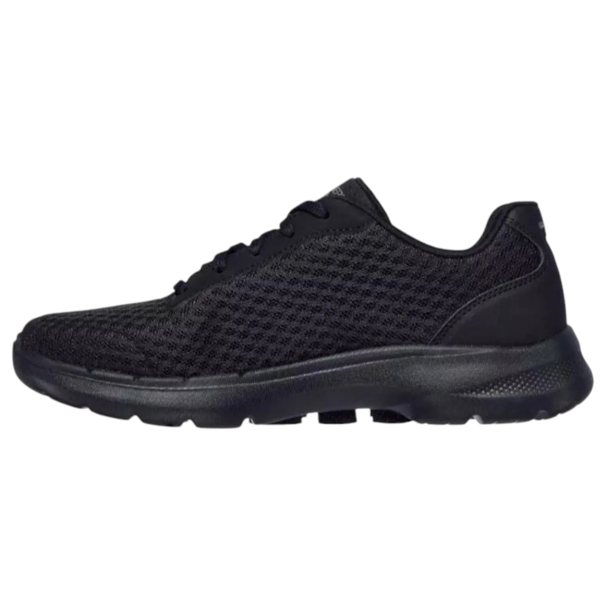 Womens Skechers Go Walk 6 - Iconic Vision Wide Fit Black/Black Walking Shoes