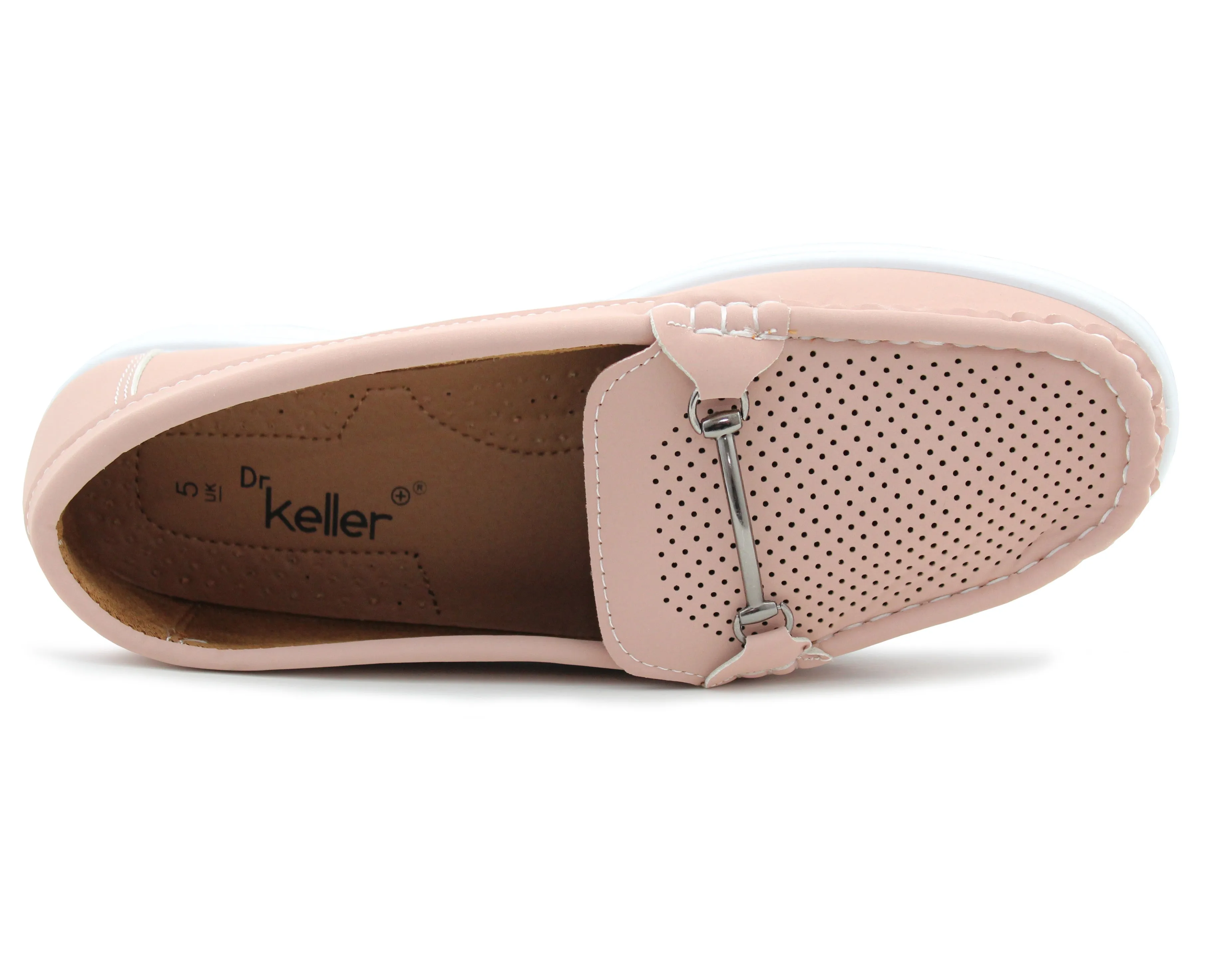 Womens Slip On Loafers Flat Casual Buckle Penny Loafer Pumps Moccasin Breathable Deck Boat Shoes Pink