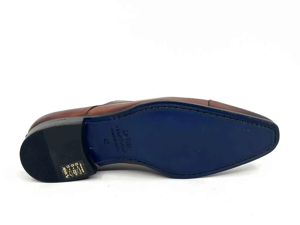 Xavier Whiskey Brown Men's Toecap Dress Shoes