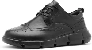 XPACS Men's Orthopedic Leather Dress Walking Shoes: Comfortable Arch Support Orthotic Plantar Fasciitis Business Formal Oxford, Flat Feet Casual Tennis Working Shoes for Foot and Heel Pain Relief