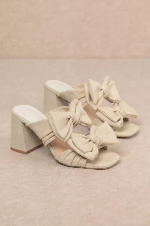 Young Wild & Free Double Bow Strap Heels
