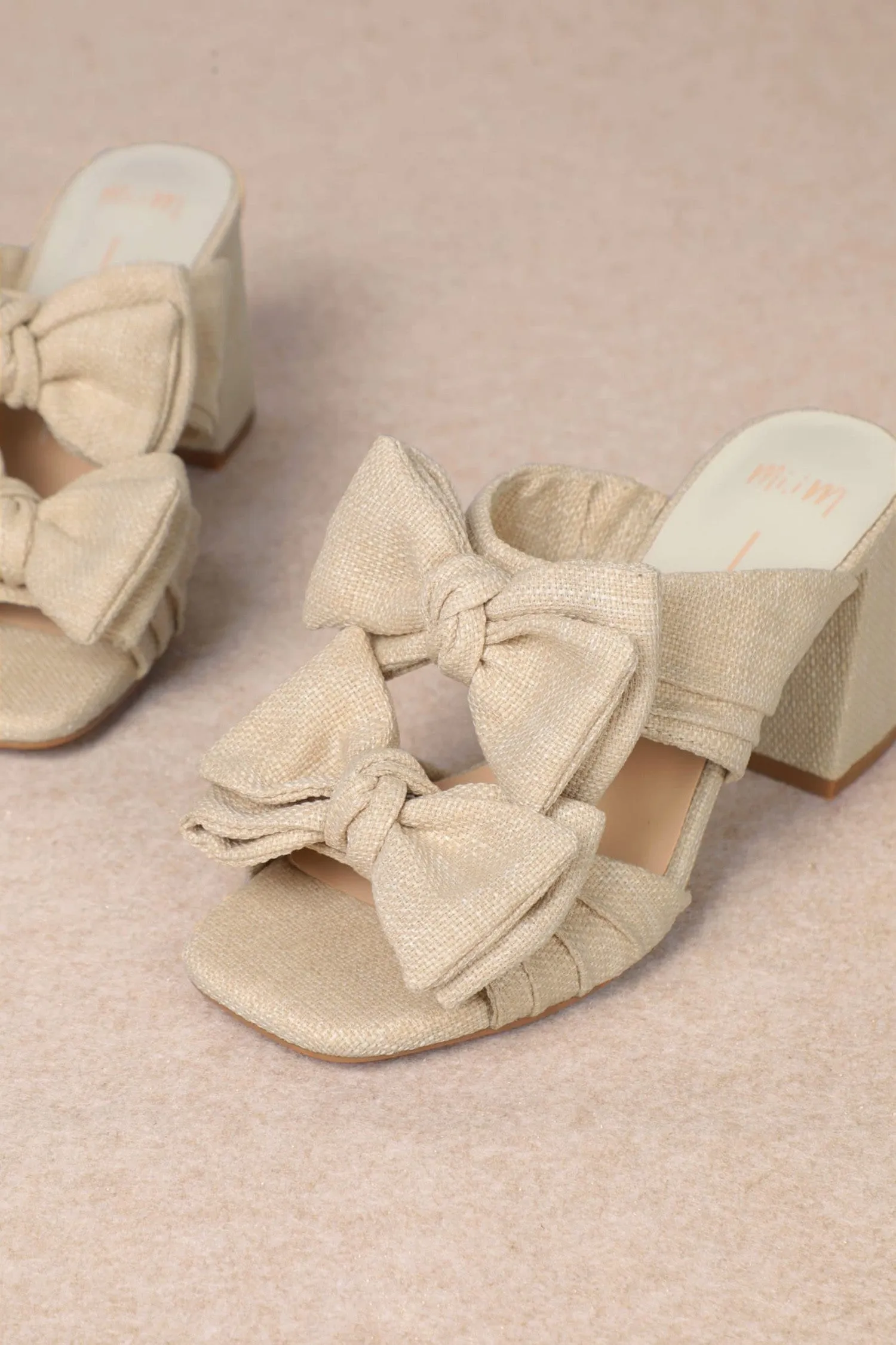 Young Wild & Free Double Bow Strap Heels